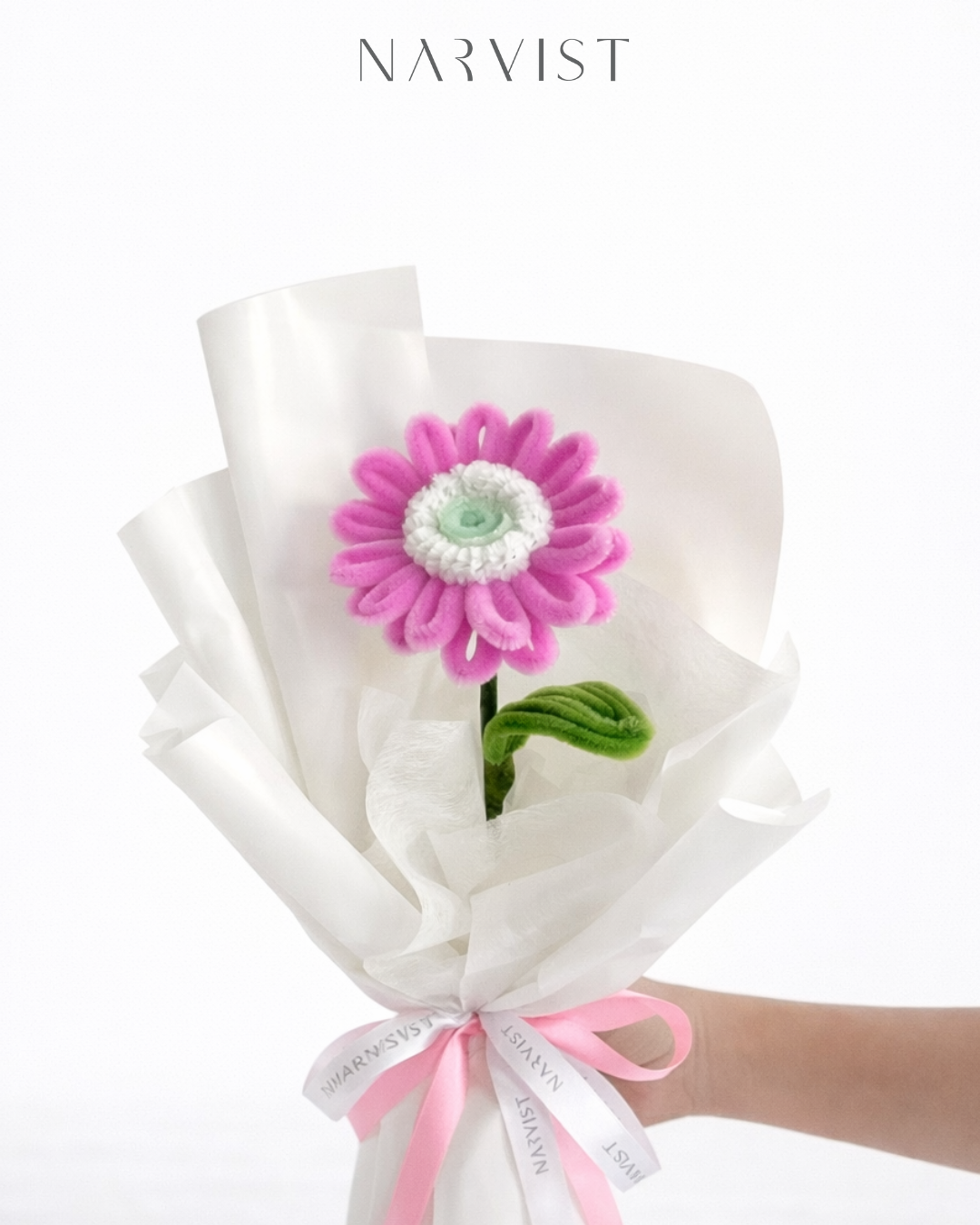 ช่อดอกไม้ประดิษฐ์ ช่อดอกไม้ลวดกำมะหยี่ NV43