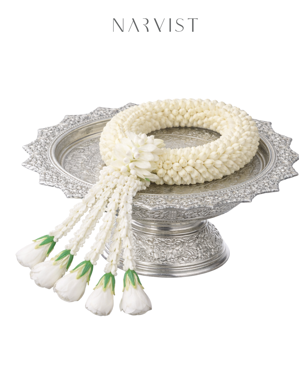 พวงมาลัยดอกไม้สด พวงมาลัยรดน้ำศพ FM69