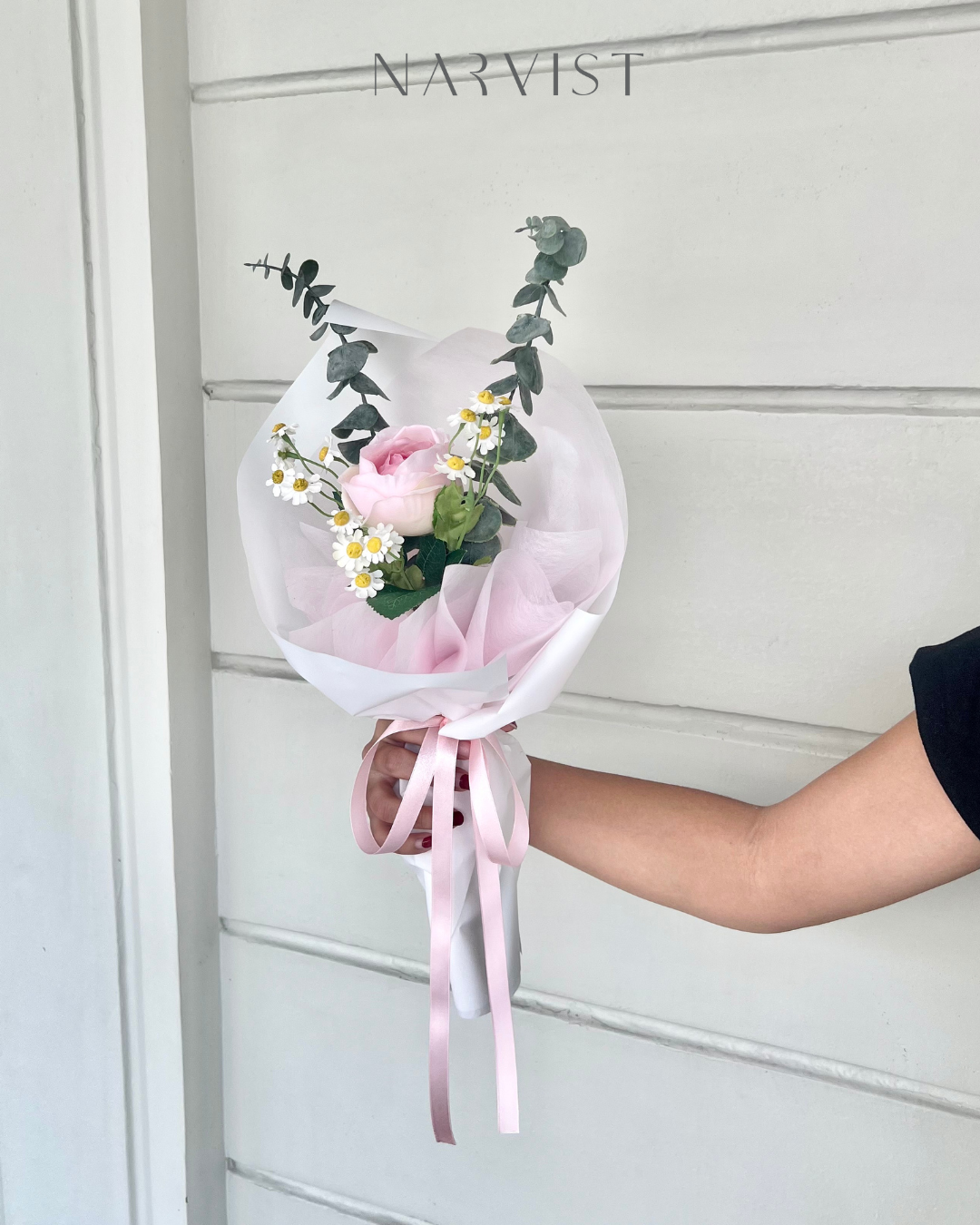 ช่อดอกไม้ประดิษฐ์ ช่อดอกไม้วาเลนไทน์ NV39 (1 ดอก)