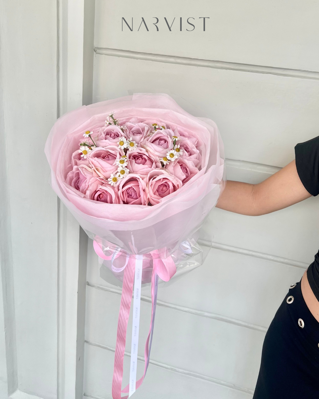 ช่อดอกไม้ประดิษฐ์ ช่อดอกไม้วาเลนไทน์ NV38 (16 ดอก)